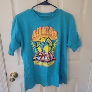 Adidas Graphic Tee, Men's Size M, Blue